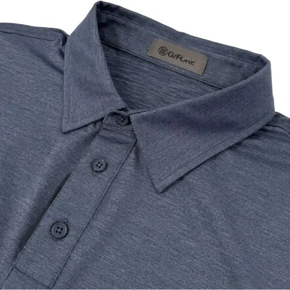 NEW G/FORE Men's Melange Ice Nylon Polo Golf Shirt Twilight XL